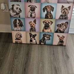 Dog Wall Canvas Art Print