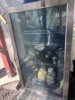 Outdoor mini fridge/wine cooler