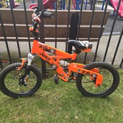 Jeep X16 Kids Bike W/training Wheels
