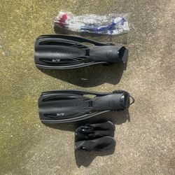 Sherwood Scuba Elite Open Heel Scuba Fin & Snorkel. 