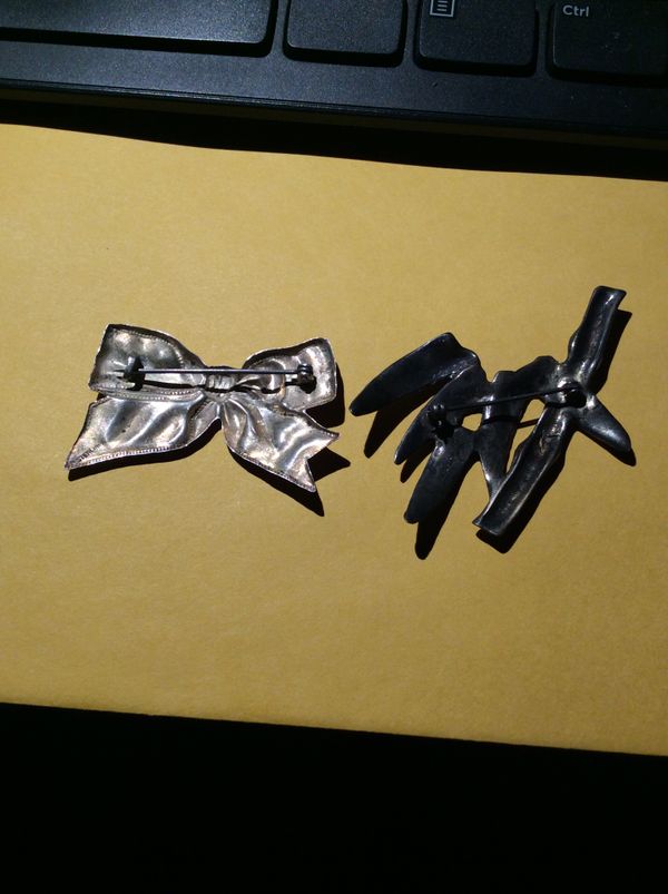 2 Sterling Silver Pins Ribbon And Bamboo Plant Jewelry 2 Sterling Silver Pins Ribbon And Bamboo Plant Jewelry Accessories In Fort Myers Fl Offerup
