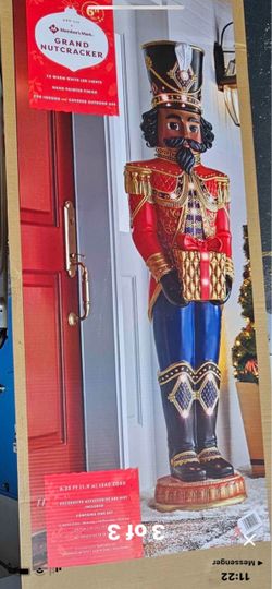 6 ft tall Nutcracker with lights
