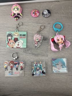 Anime Keychain and Pin Lot