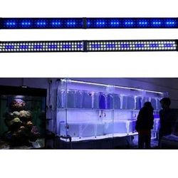 KZKR LED Aquarium Hood Lighting 72-78 inch Fish Tank Light Lamp for Freshwater Marine Saltwater Blue and White Decorations Light 6-7ft (34W) 180cm - 2