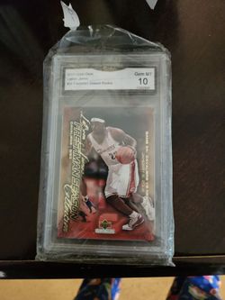 2003 Upper Deck LeBron James "Freshman Season" Rookie (#31), graded as a Gem MT 10