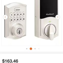 Home Connect 620 Keypad 869 Traditional Satin Nickel Connected Smart Lock Deadbolt with Z-Wave- 700 Feat SmartKey