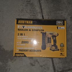 Alloyman 20V 2-in-1 Cordless Nailer & Stapler