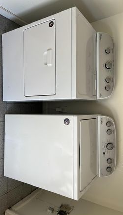Whirlpool Top Load Washer & Dryer Set – Agitator, White, Works Great