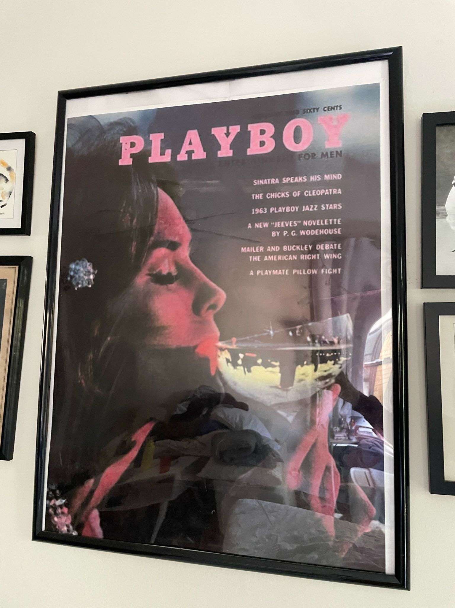 Vintage Playboy Posters w Frames