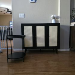 3 Door Accent Cabinet And Table 