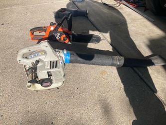 Echo Gas Leaf Blower and Black+Decker Chainsaw