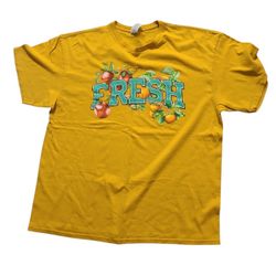 Orange and Apples Fresh Crew Neck Short Sleeve Men's T-shirt Size XL
