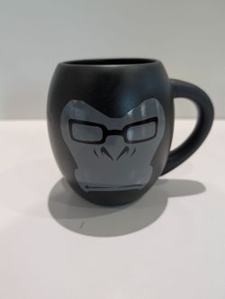 Blizzard Overwatch Winston Coffee Mug 18 Oz. Face Logo, Gray Ceramic Video Game
