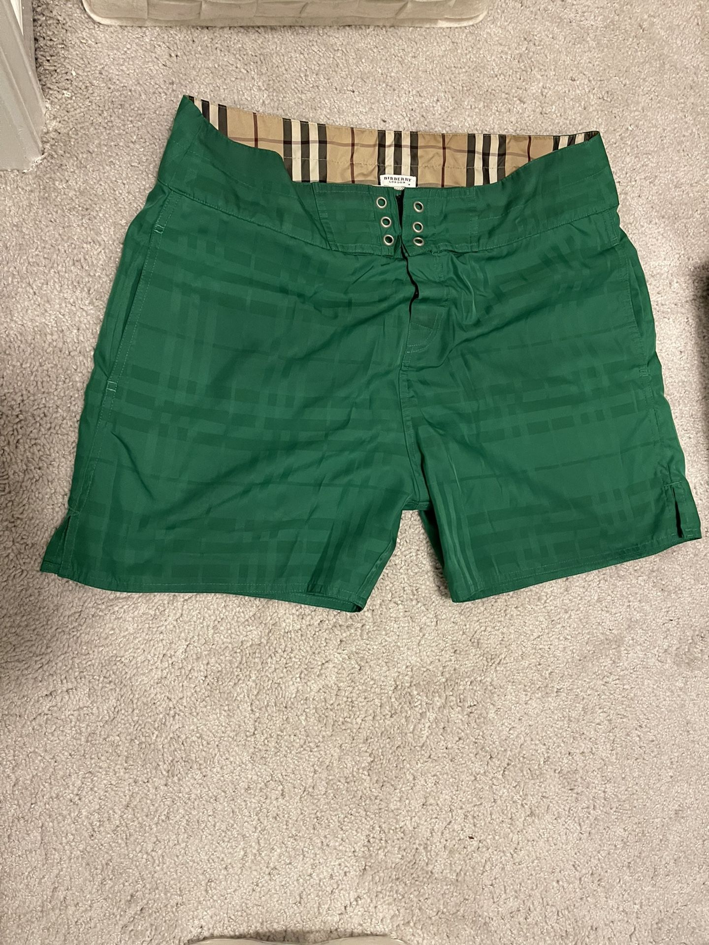 Mens Medium Burberry Swim Trunks