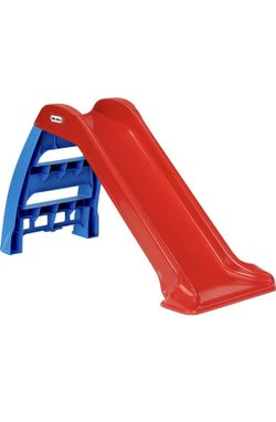 Little Tikes First Slip And Slide, Easy Set Up Playset for Indoor Outdoor Backyard, Easy to Store, Safe Toy for Toddler,Kids (Red/Blue), 39.00''L x 18