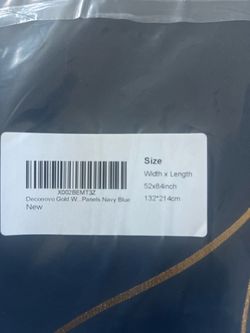Deconovo Navy Blue Gold Curtain Panels 52x84
