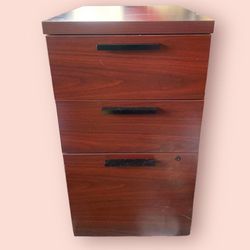 3-Drawer Wood Filing Cabinet