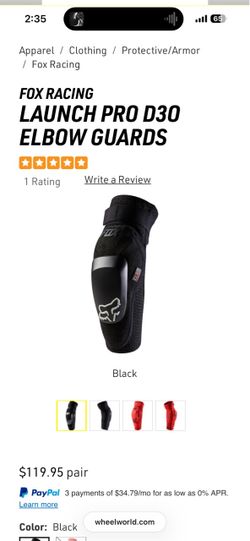 Fox Racing Launch Pro D30 Elbow Guards