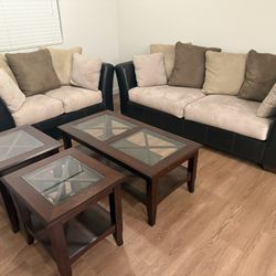 Living Room Set And Coffee Tables 