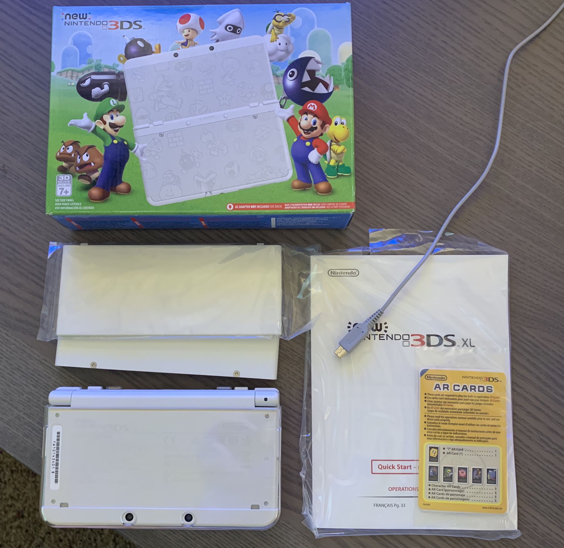 New Nintendo 3ds with adapter