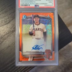 2025 Bowman Chrome Yulian Barreto Auto-orn Shimmer