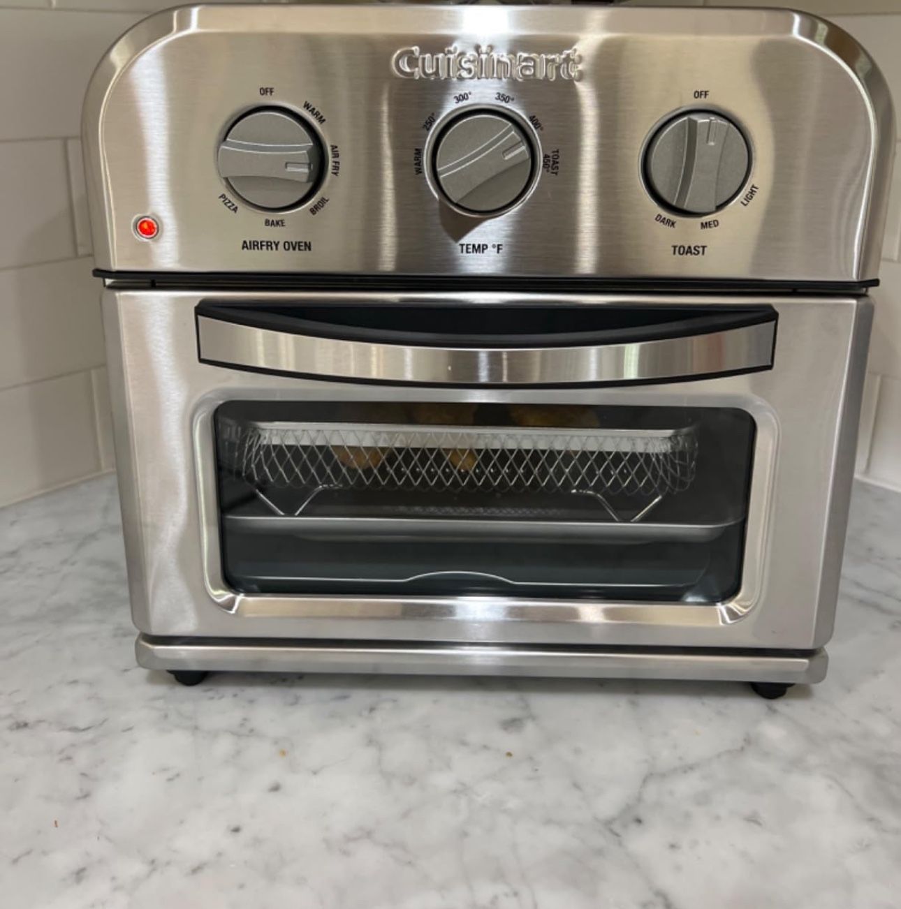 Cuisinart TOA-26 Compact Airfryer Toaster Oven, 1800-Watt Motor with 6-in-1 Functions and Wide Temperature Range, Air Fryer, Stainless Steel