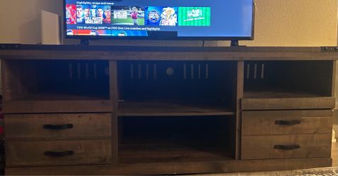 Wood TV stand