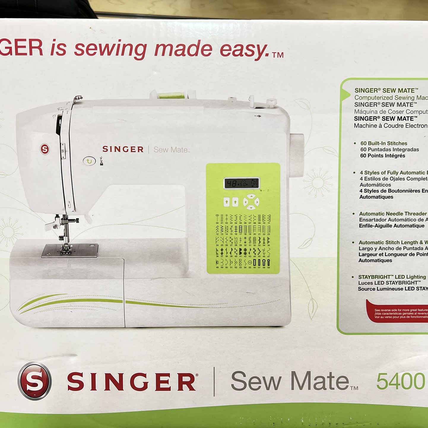Singer 5400 Sew Mate 60-Stitch Sewing Machine, White