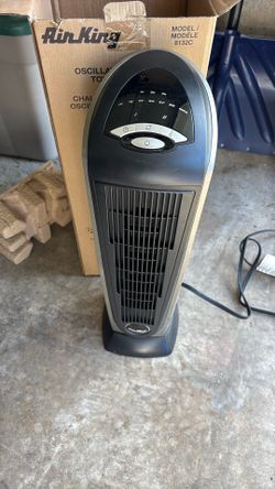 Oscillating ceramic tower heater with remote