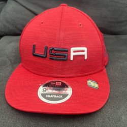 2023 New Era 9FIFTY Team USA Ryder Cup Red Snapback Hat – New With Tags