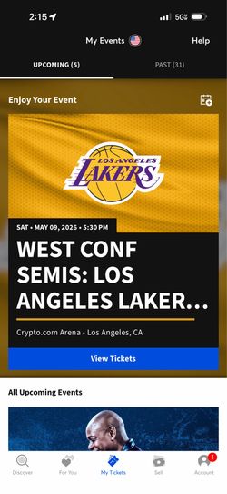 Lakers Thunder - 4 tickets! 5/11/26