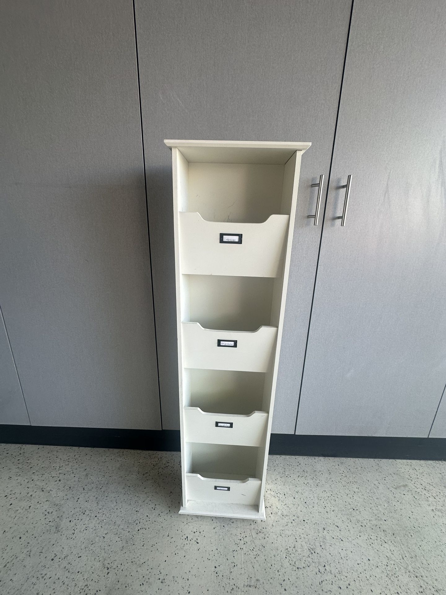 White Organizer Shelf File Book Holder