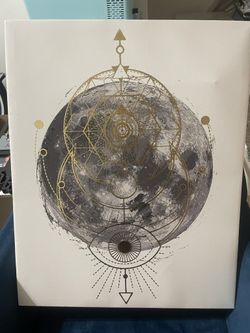 Geometric Moon Art Canvas