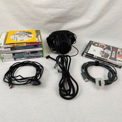 Xbox 360 8 Games and 2 PlayStation 2 Games with Xbox Accessories (Read Below)