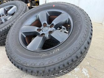 FREE DELIVERY (4) 20" Dodge Ram 1500 black rims Factory OEM 2013-2019 Bridgestone LT275/65R20 99%