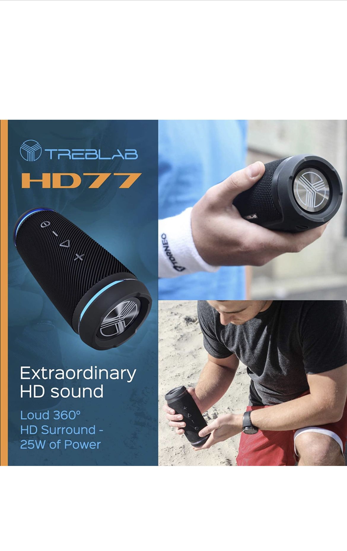  Bluetooth Speaker True Wireless Stereo 25W Water Resistant