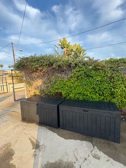 Outdoor storage boxes $140 both