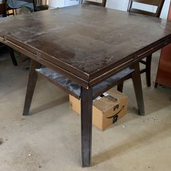 Free counter height dining table & six chairs