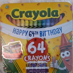 Crayola's 64th Birthday Celebration Tin Crayons New