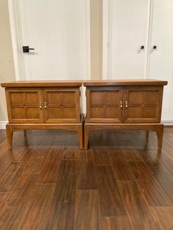 Mid Century Modern Walnut Nightstands By United
