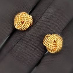 Tiffany & and Co Vintage Jewelry 14k solid yellow gold twist knot beautiful stud earring’s