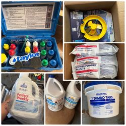 Premium Pool Supply Bundle – Taylor Test Kit, Pool Blaster Vacuum, 20lb Chlorine Tabs + Chemicals