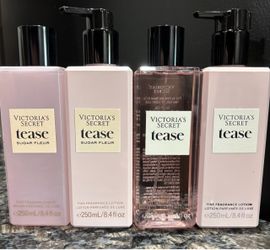 NEW VICTORIAS SECRET PINK TEASE OR TEASE SUGAR FLEUR FRAGRANCE MIST AND LOTION SETS $30 a set!