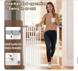 Brand new 41'' Extra Tall Baby Gate for Large Dogs Pets Indoor No Jumping Over, 30-32.6'' Wide Heavy Duty Puppy Gate for Doorways, Pressure Mounted
