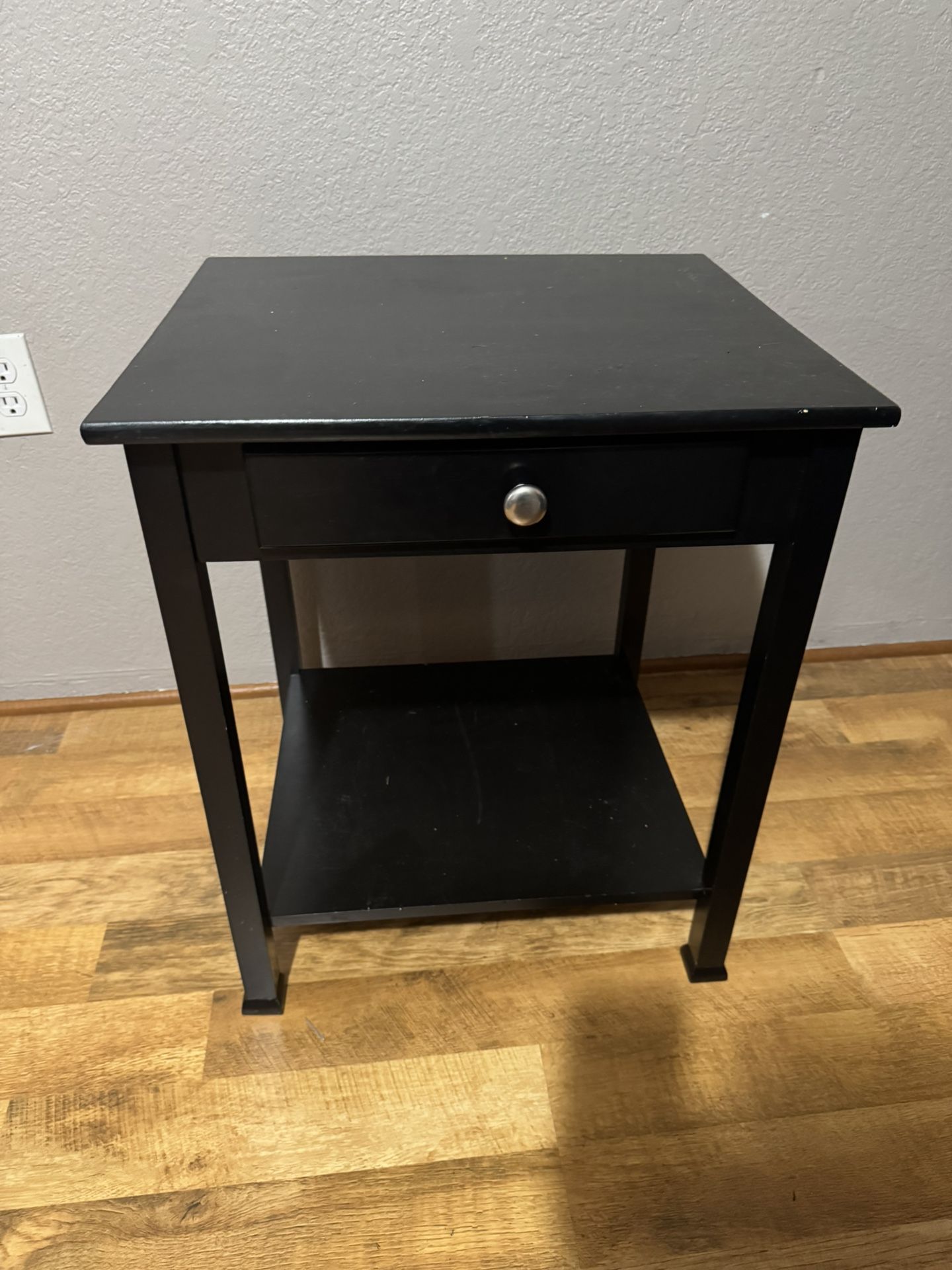 Black Wood Side Table/nightstand