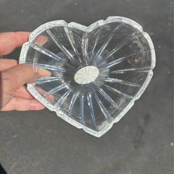 (20) NIB Crystal Glass Heart Dishes