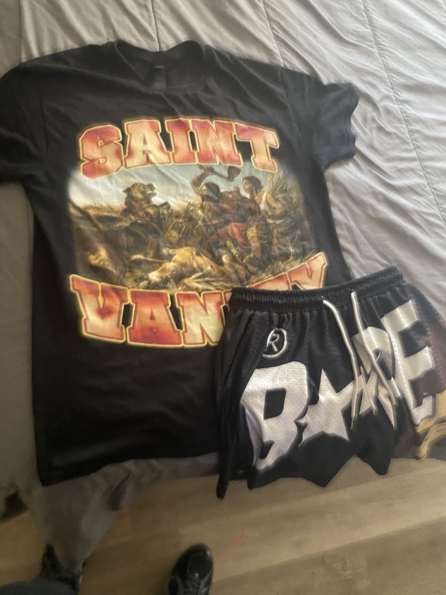 Saint Vanity Shirt Medium Bape Shorts Small