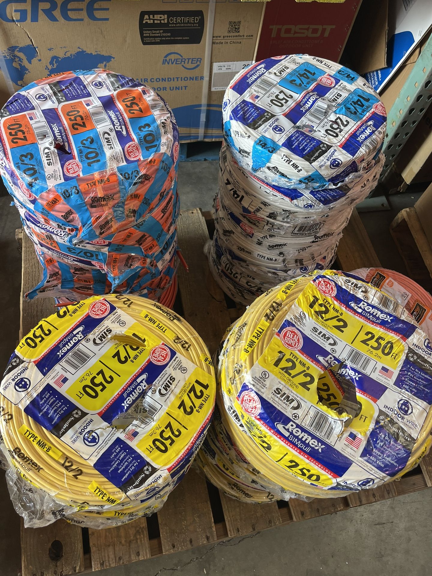 250 ft. 12/2 Solid Romex SIMpull CU NM-B W/G Wire
