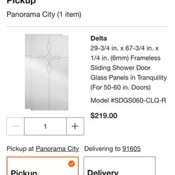 New Glass Shower Door Panel
