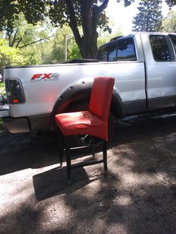 Red Leather Bar Counter Height Chairs Stool